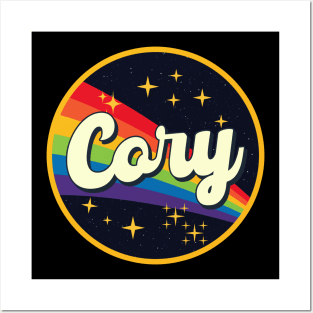 Cory // Rainbow In Space Vintage Style Posters and Art